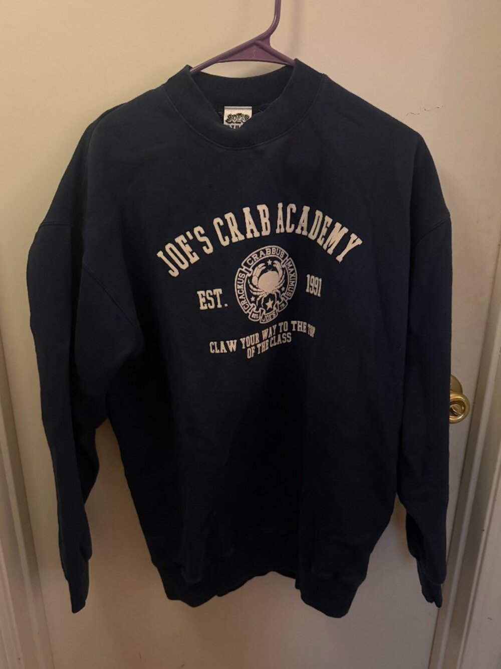 Joe's Crabshack Navy Sweatshirt W XL